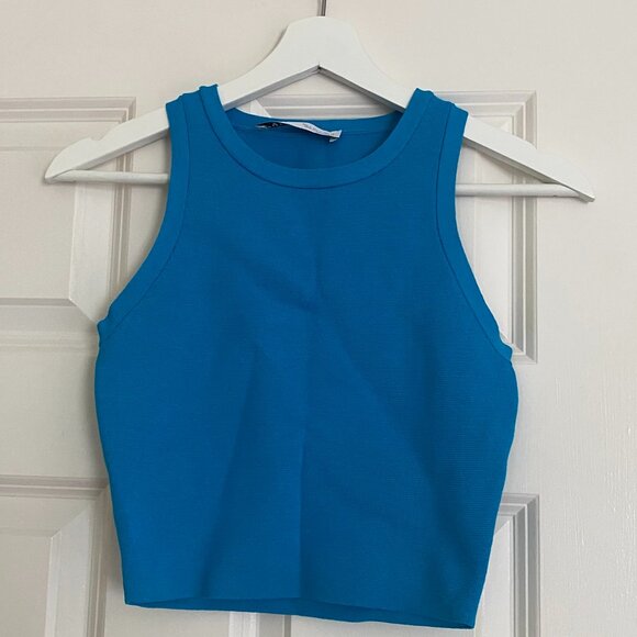 Zara Tops - Zara Sky Blue Tank Top
